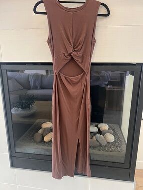 Chocolate Brown Stretchy Bodycon Dress
